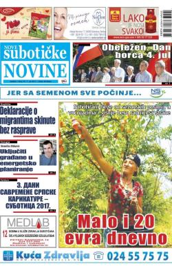 Nove Subotičke novine - broj 27, 7. jul 2017.