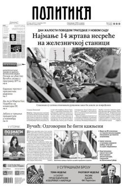 Politika - broj 39845, 2. nov 2024.