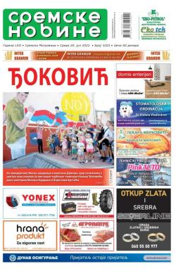 Sremske Novine - broj 3203, 20. jul 2022.