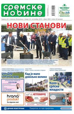 Sremske Novine - broj 3055, 18. sep 2019.