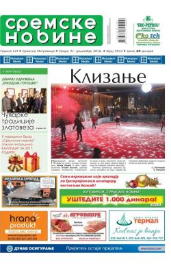 Sremske Novine - broj 2912, 21. dec 2016.