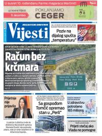 Vijesti - broj 9562, 8. dec 2024.