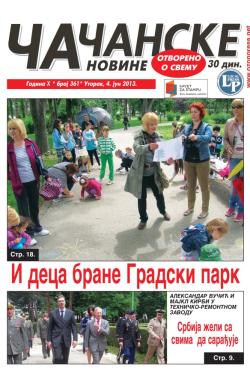 Čačanske novine - broj 361, 4. jun 2013.