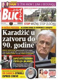 Blic - broj 6865, 25. mar 2016.