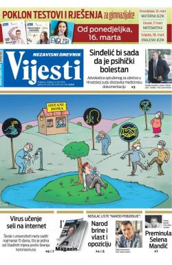 Vijesti - broj 7881, 15. mar 2020.