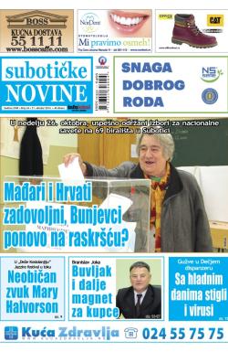 Nove Subotičke novine - broj 44, 31. okt 2014.