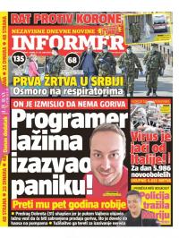 Informer - broj 2408, 21. mar 2020.