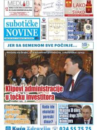 Nove Subotičke novine - broj 37, 16. sep 2016.