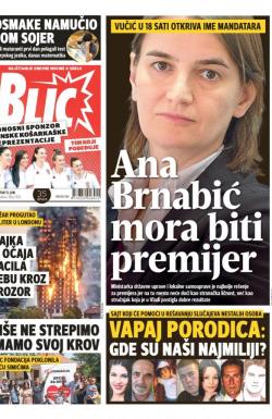 Blic - broj 7303, 15. jun 2017.