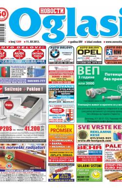 Novosti oglasi - broj 1289, 11. dec 2013.