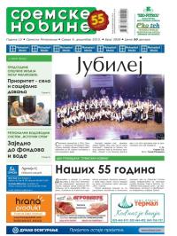 Sremske Novine - broj 2858, 9. dec 2015.