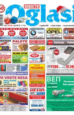 Novosti oglasi - broj 1291/92, 25. dec 2013.