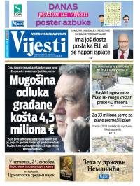 Vijesti - broj 7740, 23. okt 2019.