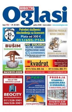 Novosti oglasi - broj 1704, 29. dec 2021.