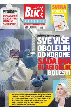 Blic - broj 8374, 21. jun 2020.