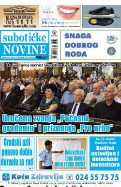 Nove Subotičke novine - broj 36, 5. sep 2014.