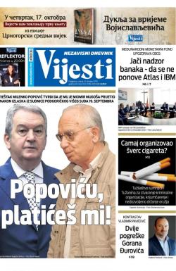 Vijesti - broj 7732, 15. okt 2019.