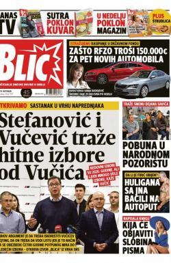 Blic - broj 7787, 19. okt 2018.