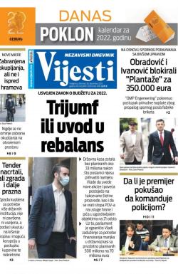 Vijesti - broj 8523, 30. dec 2021.