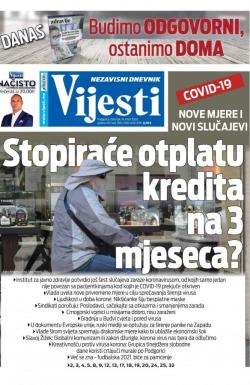 Vijesti - broj 7885, 19. mar 2020.