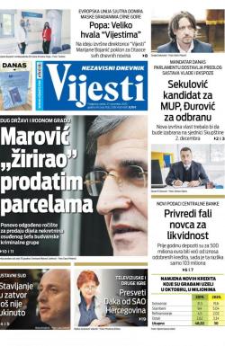 Vijesti - broj 8133, 27. nov 2020.