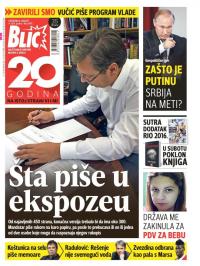 Blic - broj 6995, 4. avg 2016.