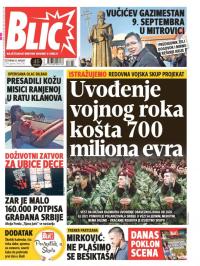 Blic - broj 7730, 23. avg 2018.