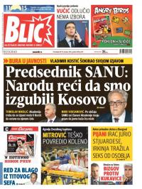 Blic - broj 6711, 19. okt 2015.