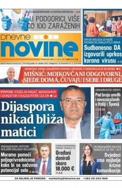 Dnevne novine - broj 2649, 6. apr 2020.