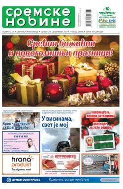 Sremske Novine - broj 3069, 25. dec 2019.