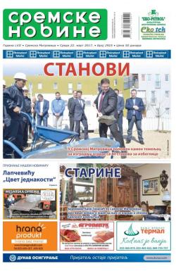 Sremske Novine - broj 2925, 22. mar 2017.