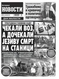 Večernje novosti - broj 5193, 2. nov 2024.