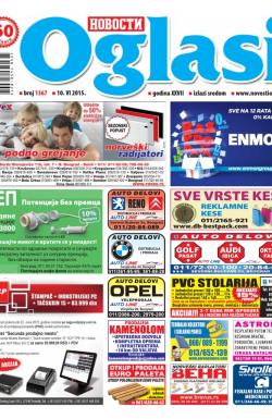 Novosti oglasi - broj 1367, 10. jun 2015.