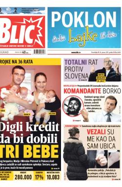 Blic - broj 6449, 26. jan 2015.