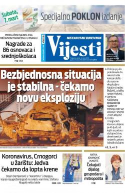 Vijesti - broj 7872, 6. mar 2020.