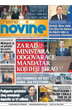 Dnevne novine - broj 2842, 20. nov 2020.