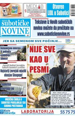 Nove Subotičke novine - broj 85, 12. okt 2018.