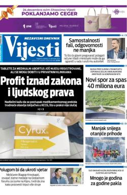 Vijesti - broj 9223, 24. dec 2023.