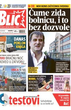 Blic - broj 6289, 16. avg 2014.