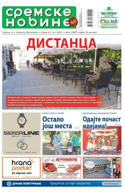 Sremske Novine - broj 3099, 22. jul 2020.