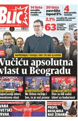 Blic - broj 7562, 5. mar 2018.