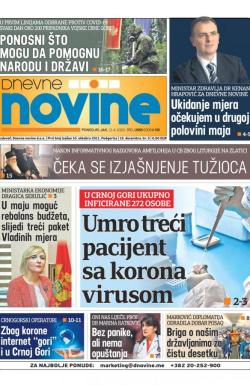 Dnevne novine - broj 2655, 13. apr 2020.