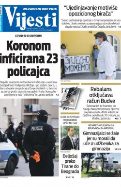 Vijesti - broj 7995, 11. jul 2020.