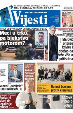 Vijesti - broj 6631, 9. sep 2016.