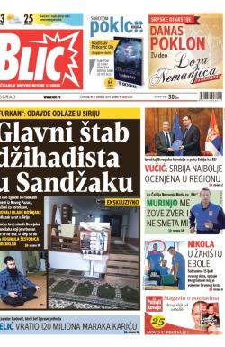 Blic - broj 6343, 9. okt 2014.