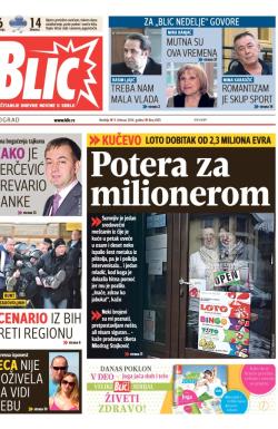 Blic - broj 6105, 9. feb 2014.