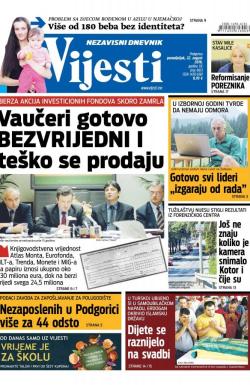 Vijesti - broj 6613, 22. avg 2016.