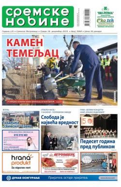 Sremske Novine - broj 3068, 18. dec 2019.