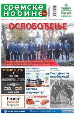 Sremske Novine - broj 3115, 11. nov 2020.