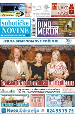 Nove Subotičke novine - broj 26, 1. jul 2016.